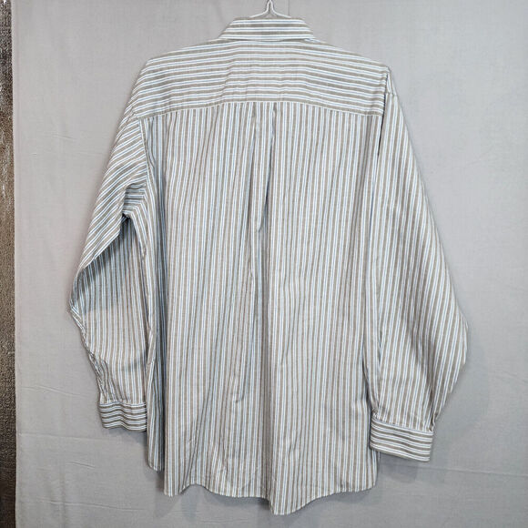 LL Bean Men's Button Down Shirt Blue Striped Sz Extra Large Tall XL-T - Picture 3 of 5